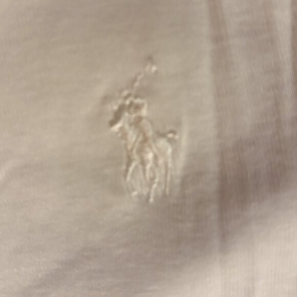 Polo Ralph Lauren Classic V-Neck T-Shirt – White with White Pony Logo - Picture 5 of 5
